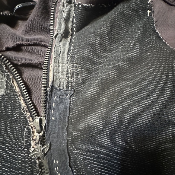 Salvage Gray Lace-Up Sweatshirt - Picture 5 of 10